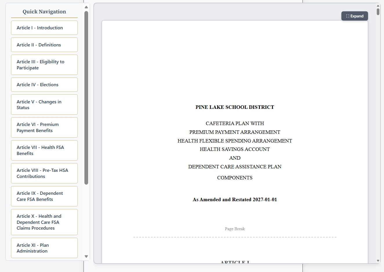 Screenshot: Step 5 – Document Preview with Sidebar Navigation
